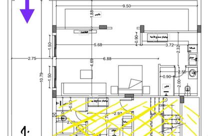 Apartment - Studio - 1 Bathroom for sale in Al Gezira St. - South Investors Area - New Cairo City - Cairo