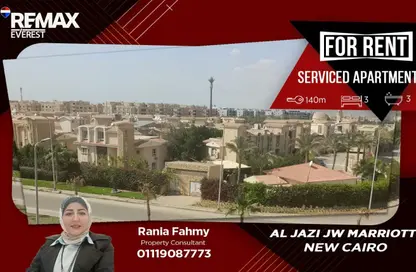 Apartment - 3 Bedrooms - 3 Bathrooms for rent in Al Jazi Mall - North Investors Area - New Cairo City - Cairo