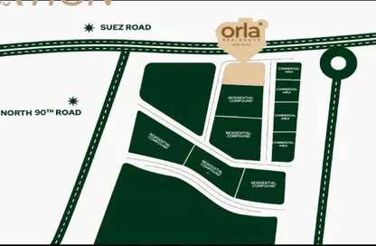 Apartment - 2 Bedrooms - 2 Bathrooms for sale in Orla Residence - New Cairo City - Cairo