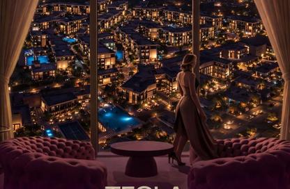 Apartment - 2 Bedrooms - 2 Bathrooms for sale in Tesla Residence - Al Wahat Road - 6 October City - Giza