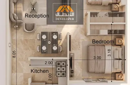 Apartment - 2 Bedrooms - 2 Bathrooms for sale in El Hegaz District - Hurghada - Red Sea