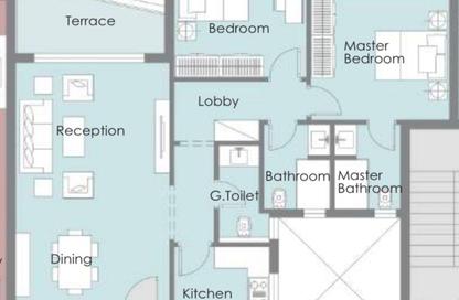 Apartment - 2 Bedrooms - 3 Bathrooms for sale in Palm Hills New Cairo - 5th Settlement Compounds - The 5th Settlement - New Cairo City - Cairo