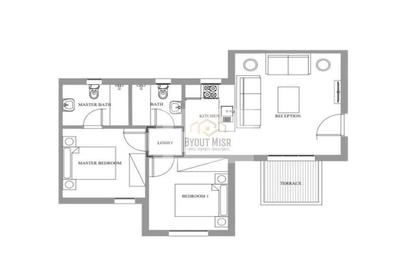 Chalet - 2 Bedrooms - 2 Bathrooms for sale in Mountain View - Ras Al Hekma - North Coast