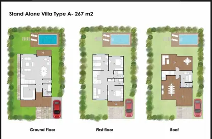 فيلا - 4 غرف نوم - 2 حمامات للبيع في الشيخ زايد - الجيزة