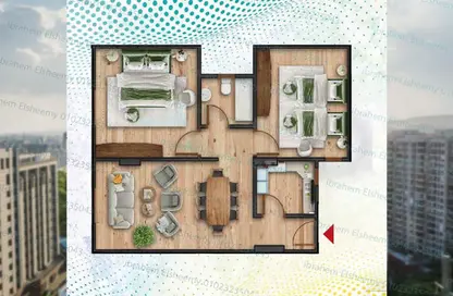 شقة - 2 غرف نوم - 1 حمام للبيع في البوابة الثالثة - منقرع - حدائق الاهرام - الجيزة