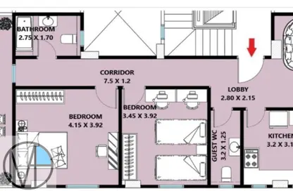 Apartment - 2 Bedrooms - 2 Bathrooms for sale in Area G - Ganoob El Acadimia - New Cairo City - Cairo