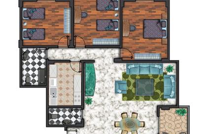 Apartment - 3 - 2 for sale in Al Andalus Buildings - Al Andalus District - New Cairo City - Cairo