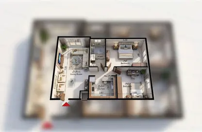 Apartment - 2 Bedrooms - 2 Bathrooms for sale in Gate 4 - Mena - Hadayek El Ahram - Giza Apartment - 2 Bedrooms - 2 Bathrooms for sale in Gate 4 - Mena - Hadayek El Ahram - Giza