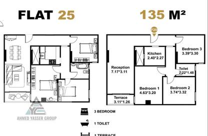 Apartment - 3 Bedrooms - 1 Bathroom for sale in Al Hadaba Al Wosta - Mokattam - Cairo