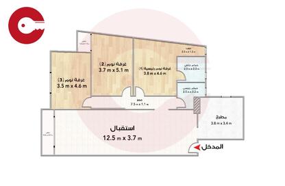 Apartment - 3 Bedrooms - 2 Bathrooms for sale in Mostafa Kamel St. - Smouha - Hay Sharq - Alexandria Apartment - 3 Bedrooms - 2 Bathrooms for sale in Mostafa Kamel St. - Smouha - Hay Sharq - Alexandria