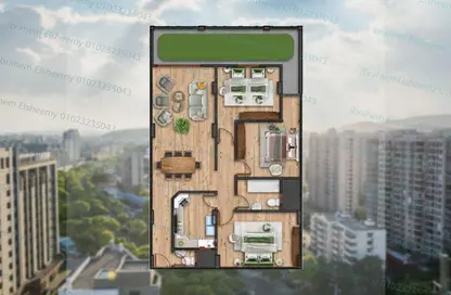 شقة - 3 غرف نوم - 2 حمامات للبيع في البوابة الثالثة - منقرع - حدائق الاهرام - الجيزة