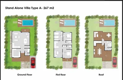 فيلا - 4 غرف نوم - 2 حمامات للبيع في الشيخ زايد - الجيزة