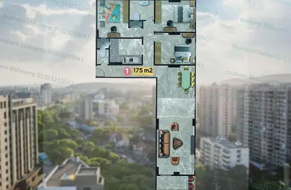 شقة - 3 غرف نوم - 2 حمامات للبيع في البوابة الثانية - احمس - حدائق الاهرام - الجيزة