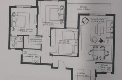 شقة - 3 غرف نوم - 3 حمامات للبيع في جاردن ريزدنس - هايد بارك - مدينة القاهرة الجديدة - القاهرة