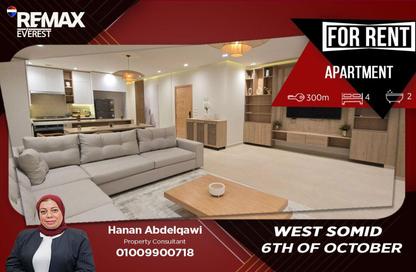 Apartment - 4 Bedrooms - 2 Bathrooms for rent in West Somid Road - West Somid - 6 October City - Giza