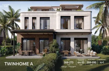 Townhouse - 3 Bedrooms - 3 Bathrooms for sale in Crescent Walk - 5th Settlement Compounds - The 5th Settlement - New Cairo City - Cairo