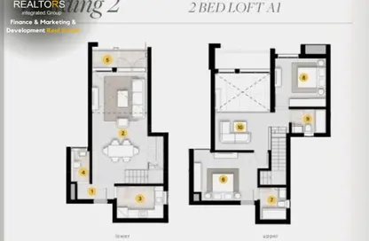 شقة - 2 غرف نوم - 2 حمامات للبيع في فيلدج فيوز - أبراج زيد - كمبوندات الشيخ زايد - الشيخ زايد - الجيزة