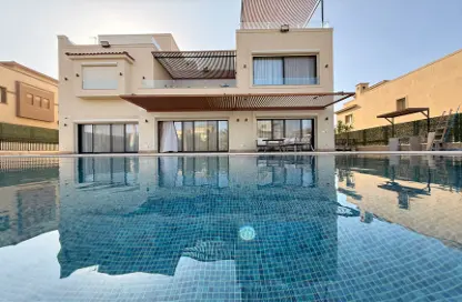 Villa - 5 Bedrooms - 6 Bathrooms for rent in Palm Hills New Cairo - 5th Settlement Compounds - The 5th Settlement - New Cairo City - Cairo