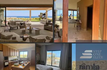 Chalet - 2 Bedrooms - 2 Bathrooms for sale in Ramla Lakeside - Qesm Ad Dabaah - North Coast