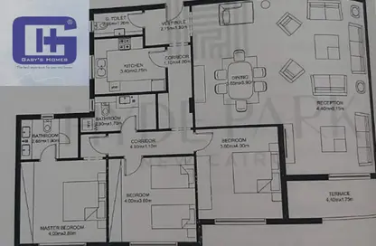 شقة - 3 غرف نوم - 3 حمامات للبيع في جاردن ريزدنس - هايد بارك - مدينة القاهرة الجديدة - القاهرة