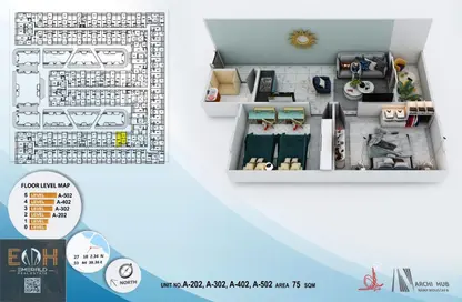 شقة - 2 غرف نوم - 1 حمام للبيع في حى الهضبة - الغردقة - محافظة البحر الاحمر