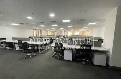 Office Space - 1 Bedroom - 1 Bathroom for rent in Bank Center Street - South Teseen St. - The 5th Settlement - New Cairo City - Cairo