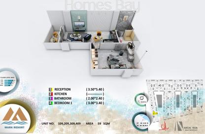 Apartment - 1 Bedroom - 1 Bathroom for sale in El Kawther District - Hurghada - Red Sea
