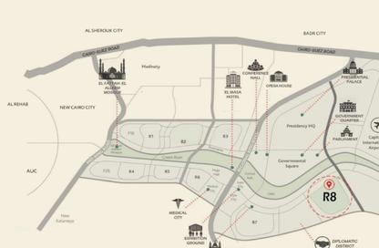 Apartment - 2 Bedrooms - 2 Bathrooms for sale in Residence Eight - New Capital Compounds - New Capital City - Cairo