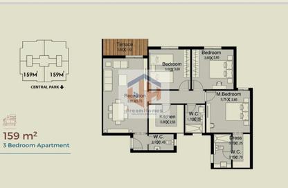 Apartment - 3 Bedrooms - 3 Bathrooms for sale in Nile Boulevard - New Cairo City - Cairo