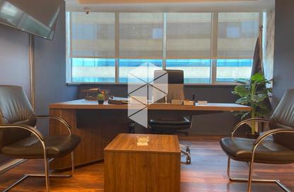 Office Space - 4 Bedrooms - 2 Bathrooms for rent in Bank Center Street - South Teseen St. - The 5th Settlement - New Cairo City - Cairo