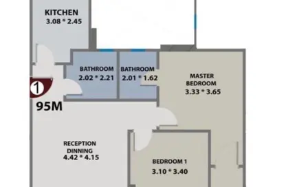 Apartment - 2 Bedrooms - 2 Bathrooms for sale in Ard Al Mokhabarat - Hadayek October - 6 October City - Giza