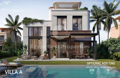Villa - 5 Bedrooms - 4 Bathrooms for sale in Crescent Walk - 5th Settlement Compounds - The 5th Settlement - New Cairo City - Cairo
