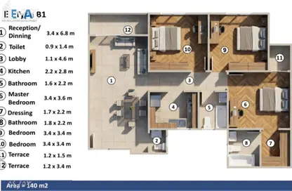Apartment - 3 Bedrooms - 3 Bathrooms for sale in Bait Alwatan - New Obour City - Qalyubia