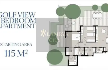 شقة - 2 غرف نوم - 3 حمامات للبيع في مدن جولف تاون - التجمع السادس - مدينة القاهرة الجديدة - القاهرة