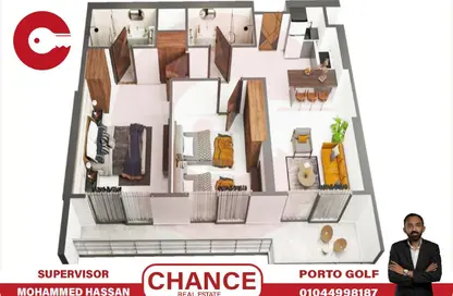 Chalet - 2 Bedrooms - 2 Bathrooms for sale in Golf Porto Marina - Al Alamein - North Coast