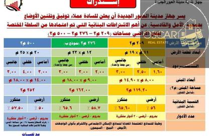 قطعة أرض - استوديو للبيع في مدينة العبور الجديدة - القليوبية