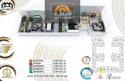 شقة - 2 غرف نوم - 1 حمام للبيع في جراند جيت - منتجعات الغردقة - الغردقة - محافظة البحر الاحمر