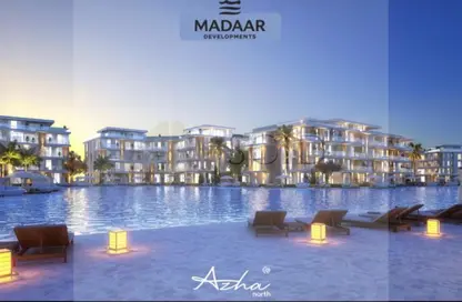 شاليه - 2 غرف نوم - 2 حمامات للبيع في ازها الساحل الشمالي - راس الحكمة - الساحل الشمالي